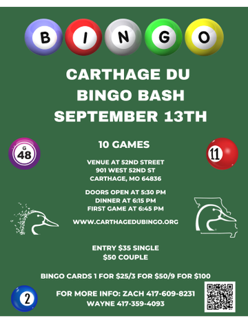 Event Carthage DU Bingo Bash