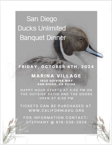Event San Diego Ducks Unlimited Dinner Banquet