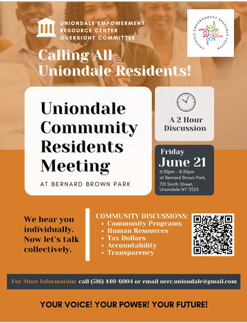 Event UNIONDALE COMMUNTY RESIDENT MEETING 