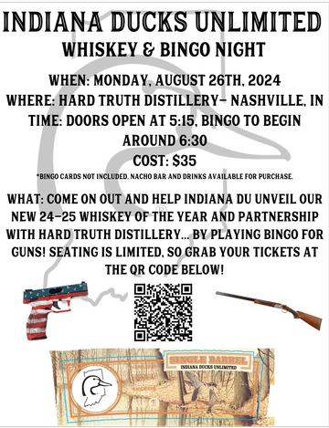 Event Indiana Ducks Unlimited Bingo Night and Whiskey Event