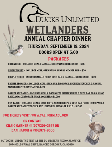 Event Wetlanders Chapter Annual Dinner 