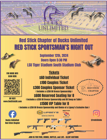 Event Red Stick Sportsman's Night Out- Tiger Stadium