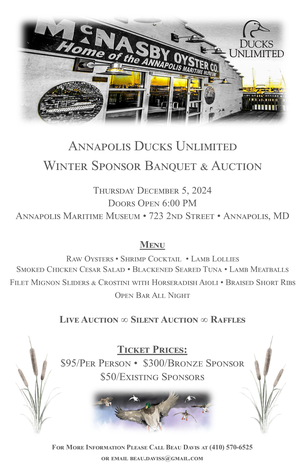 Event Annapolis Ducks Unlimited Winter Sponsor Banquet & Auction