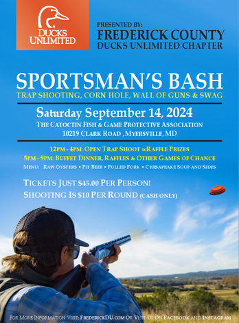 Event Annual Sportsman's Bash hosted by Frederick County DU