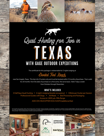 Event Texas Quail Hunt Mystery Auction