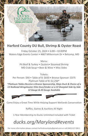 Event  Harford County DU Bull, Oyster/Shrimp Roast & Auction