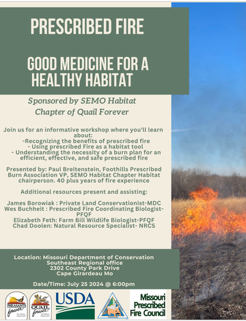 Event Prescribed Fire- Good Medicine for a Healthy Habitat 