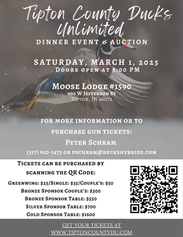 Event Tipton County Ducks Unlimited Annual Dinner