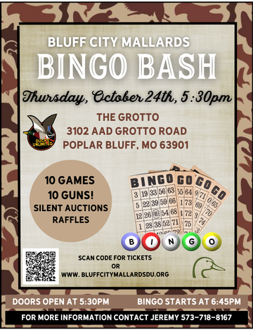 Event Bluff City Mallards Bingo Bash