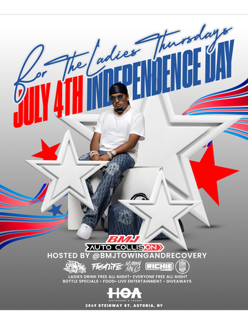 Event For The Ladies Thursdays July 4th Independence Day DJ Spinking Live At HOA