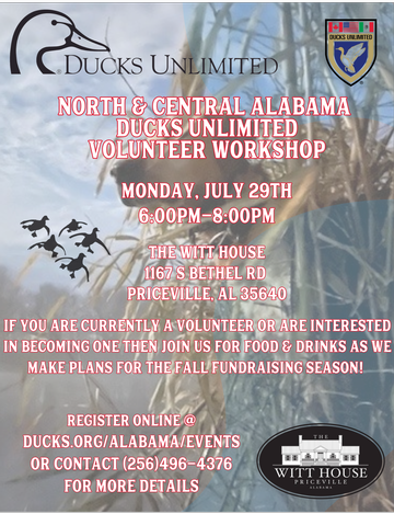 Event North & Central Alabama Volunteer Workshop