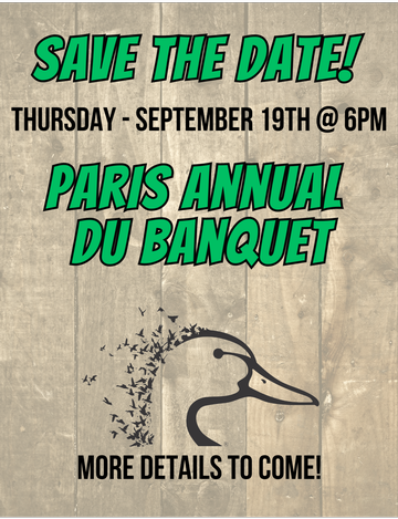 Event Paris Ducks Unlimited Annual Dinner Banquet