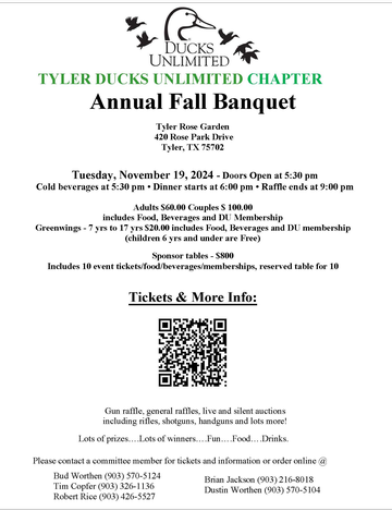 Event Tyler Annual Fall Banquet