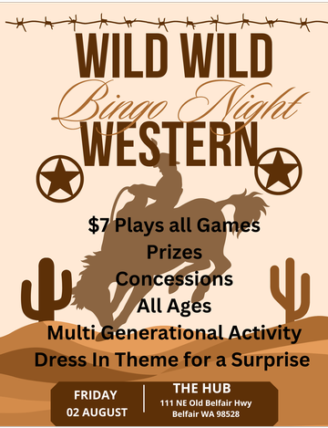 Event Wild Wild Western Family BINGO at The HUB