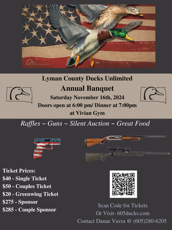 Event Lyman County Ducks Unlimited Dinner