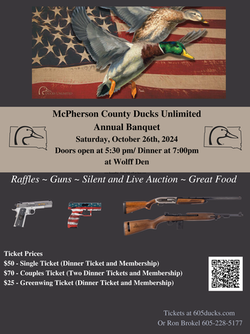 Event McPherson Co. (Eureka) Ducks Unlimited Dinner