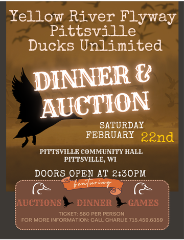 Event Yellow River Flyway (Pittsville) Ducks Unlimited Banquet