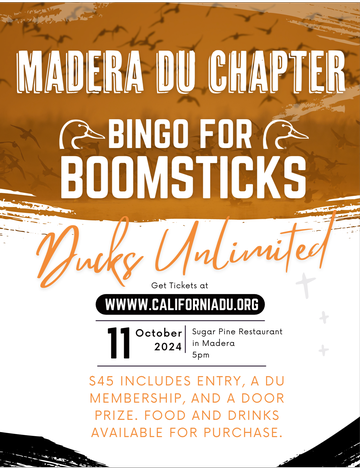 Event Madera DU Bingo for Boomsticks