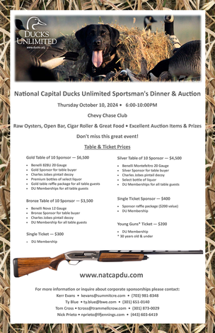 Event National Capital DU Annual Sportsman's Dinner & Auction