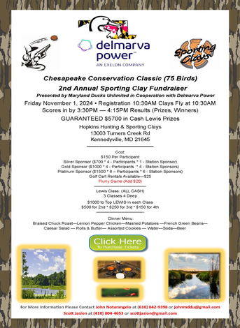 Event 2nd Annual Chesapeake Conservation Classic Sporting Clay Tournament