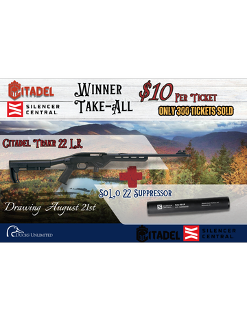 Event Citadel Trakr and Silencer Central SoLo22 Suppressor Raffle