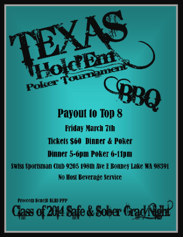 Event Bonney Lake HIgh School Texas Hold'em Poker Night