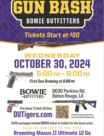 Event Gun Bash & Banquet Bowie Outfitters - 25 Guns!