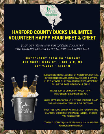 Event Harford County DU New Volunteer Happy Hour Meet & Greet