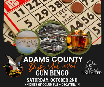 Event Adams County Ducks Unlimited Gun Bingo