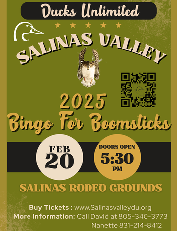 Event Salinas Valley Bingo for Boomsticks