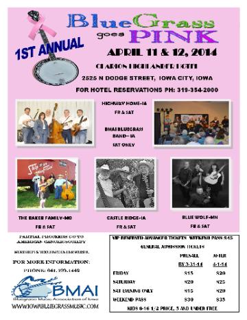 Event 1st Annual BMAI Bluegrass Goes Pink