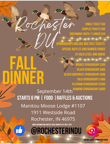 Event Rochester Ducks Unlimited Dinner (Rochester, IN)