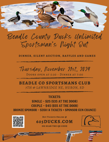 Event Beadle Co. (Huron) Ducks Unlimited Annual Banquet