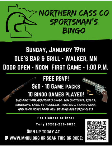 Event Northern Cass County Sportsman's Bingo- Ole's Bar and Grill