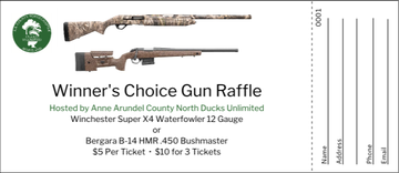 Event Winner's Choice Gun Raffle - Winchester Super X4 12 Gauge or Bergara B-14 .450 Bushmaster